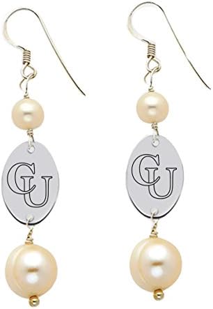Campbell Fighting Camels Sterling Silver Cultured Freshwater Pearl Dangle Earrings