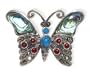 Nickel Free Butterfly Marcasite Inlay .925 Sterling Silver Pin Brooch 28mm Long and 35mm Wide