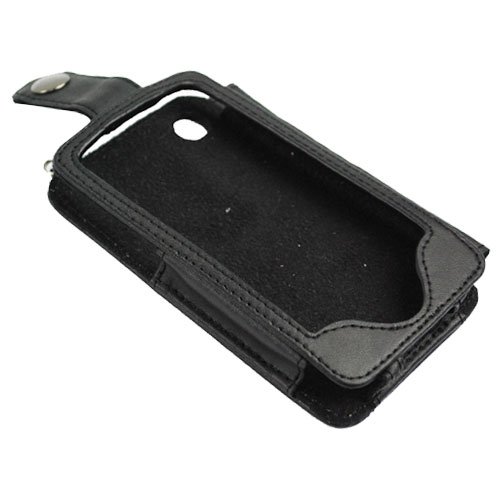 GTMax Leather Case With Stylus Pen Holder - Black for Apple iPhone 3G / 3G S Smartphone image