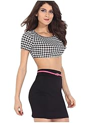 Sexy Polyester Checkered Print Houndstooth Print Club Dress/Party Dress/Mini Dress 