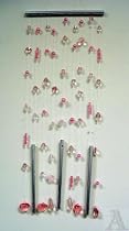Pink Beaded Window Indoor Outdoor Wind Chime Suncatcher