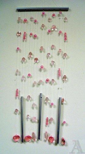 Pink Beaded Window Indoor Outdoor Wind Chime Suncatcher