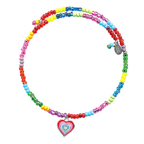 Childrens Toyshop  Jewelry : Rainbow Heart Multicolored Choker