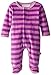 Magnificent Baby Baby-Girls Velour Footie, Pink/Lavender, 12 Months