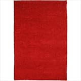 Splendor SR-440 Red Shag Rug Size: 6' Round