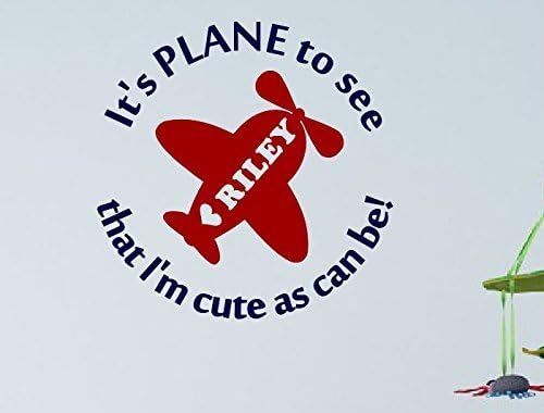 It's PLANE to See - Kid's Vinyl Wall Decal, Sticker - Expression Avenue