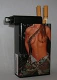 Cigarette Case Army Girl with Built on Lighter Holder