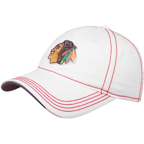 Reebok Chicago Blackhawks Ladies White Watercolor Adjustable Slouch Hat