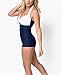 WINDAY Elegant Retro Inspired Boy-Leg One Piece Ruched Monokinis Swimsuit 14 White/Blue