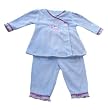 Minibasix Infant Girl Fuzzy Blue Pants Set