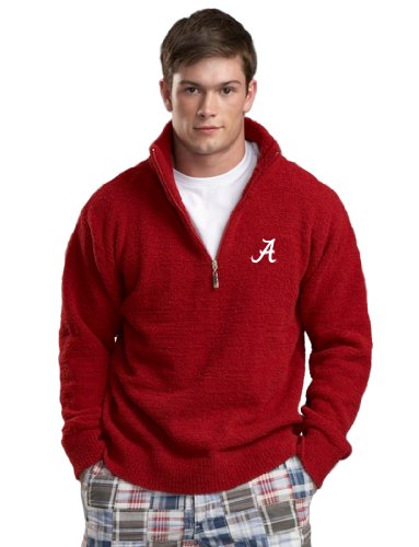 NCAA University of Alabama Kashwere U Unisex Half Zip Pullover, Medium (40-42), Garnet