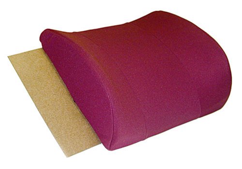 Duro-Med Relax-A-Bac Lumbar Cushion with Composite Board Insert and Strap, Burgundy