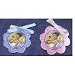 Blue or Pink Crib Medallion with Ribbon