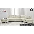 XXL Sofa aus echtem Leder - Wundersch�ne Ledercouch, beige - Model COPENHAGEN