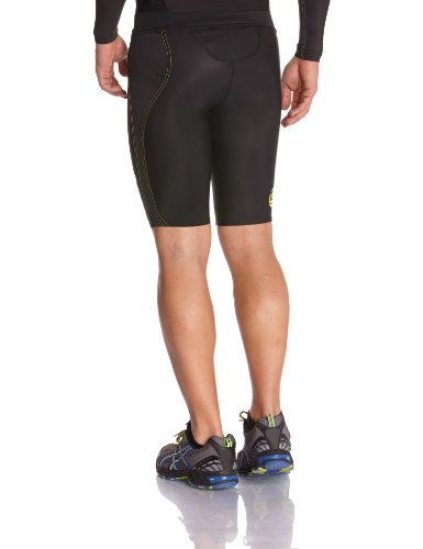 SKINS Men's A400 1/2 Tights , Black/Yellow, Small