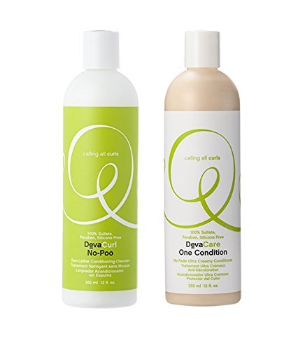 DevaCurl No-Poo Cleanser + DevaCare One Condition Conditioner (12 oz Duo) 2 Piece Set