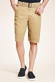 North Coast Pure Cotton Belted Chino Shorts [T17-2232N-S]