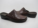 CLARKS ENGLAND WOMENS PRARIE FLOWER TAN LEATHER CLOG