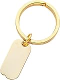 41Auyp73X6L. SL160  14K Gold Dog Tag Key Ring
