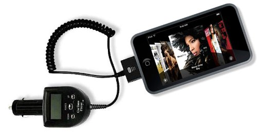 FM Transmitter & Car Charger with LCD Screen - for Apple iPod / Iphone / Itouch / Nano - High Quality digital Sound - Automatically powers and recharges battery ( Will NOT charge Iphone 3G )