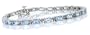 5.59ct Aquamarine and Diamond Bracelet in 14Kt White Gold