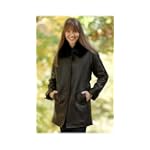 Women's Cassie Leather Coat with Fox Fur Trim