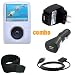 6 Piece Value Combo Accessory Bundle Kit: Clear Silicone Skin Case Cover + Car Charger + Travel Charger + USB Data Sync Cable + Armband + Belt Clip for Sansa Fuze Series MP3 Player