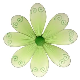 10 Green Swirl Glitter Daisy Flower nylon hanging ceiling wall baby nursery room wedding... by Bugs-n-Blooms