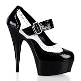 Pleaser Shoes Women's Delight-688, 5 3/4'' Stiletto Heel Mary Jane Spectator Platform Pump