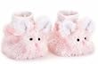 Bearington Baby Bunny Series: Swirly Soft Plush Baby Bunny Booties (6-12 Months)