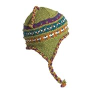 Turtle Fur Artisan Made - Tyler, Hand Knit in Nepal, 100% Wool, Fleece Lined, Earflap Hat