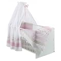 Schardt 13 410 1/705 - Bettset 4-teilig Colibri rosa ( 2-teilige Bettw�sche, Himmel und Nestchen)