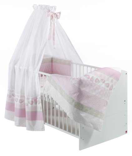 Schardt 13 410 1/705 - Bettset 4-teilig Colibri rosa ( 2-teilige Bettw&auml;sche, Himmel und Ne Preisvergleich