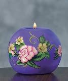 Ne Qwa Art Blue Lattice Tea Light by Patricia Brubaker