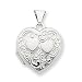 14k White Gold Heart Locket