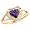 10k Gold Synthetic amethyst February Birthstone Ring