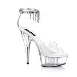 5 3/4 Inch Sexy Formal Shoe High Heel Platform Sandal With Rhinestones CLEARANCE