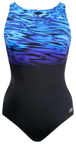 Reebok Women's Waterfitness Water Border Highneck Swimsuit