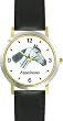 Appaloosa - JP - Horse - WATCHBUDDY&reg; DELUXE TWO-TONE THEME WATCH - Arabic Numbers - Black Leather Strap-Children's Size-Small ( Boy's Size & Girl's Size )