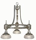 Framburg 2033 PL/B Platinum/Black Hyperion Contemporary / Modern 3 Light Chandelier from the Hyperio