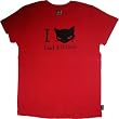 Emily the Strange juniors women's shirt tee I kitten bad kittens Red