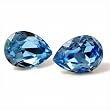 Aqua Blue Teardrop Crystal Stud Earrings Made With Swarovski Elements
