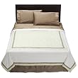 Fieldcrest® Luxury Mitered Duvet - White/ Green (Queen)