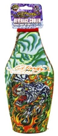Don Ed Hardy Tattoo Zipper Bottle Koozie Cooler NEW 2