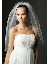 David's Bridal Bridal Elbow One-Tier Veil with Pencil Edge Style 849 by David's Bridal