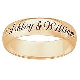 Personalized 10K Gold Engraved Message Band - Wedding Gifts