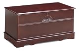 Review AtHomeMart  / Southwestern Style Cherry Finish Cedar Wood Chest with Carved Floral Accent