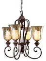 Uttermost 21050 Elba 4-Light Chandelier, Spice Finish