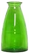 Spanish Large Recycled Lime Green Glass Vase 12"H