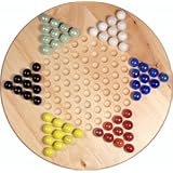 Wood Chinese Checkers Set with Marbles